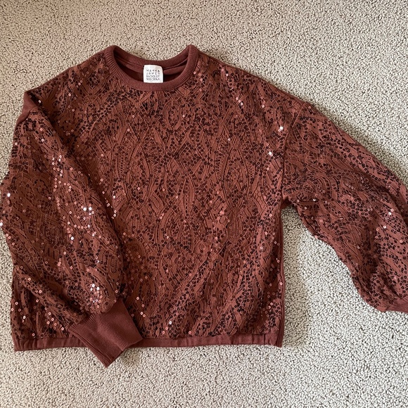 NWT - Badgley Mischa Sequin Top = SZ S - Picture 2 of 8